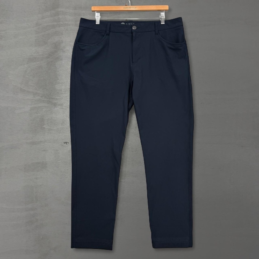 Vuori Meta Pant Navy Blue Technical Stretch 5-Pocket Trousers Men's 36